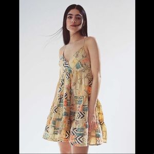 Urban Outfitters fieldstone patchwork mini dress